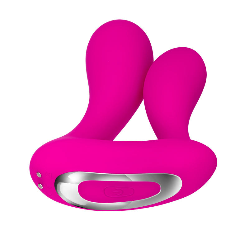 Adam & Eve Rechargeable Dual Entry Vibe - Pink USB Rechargeable Vibrator with Remote Control Adam & Eve