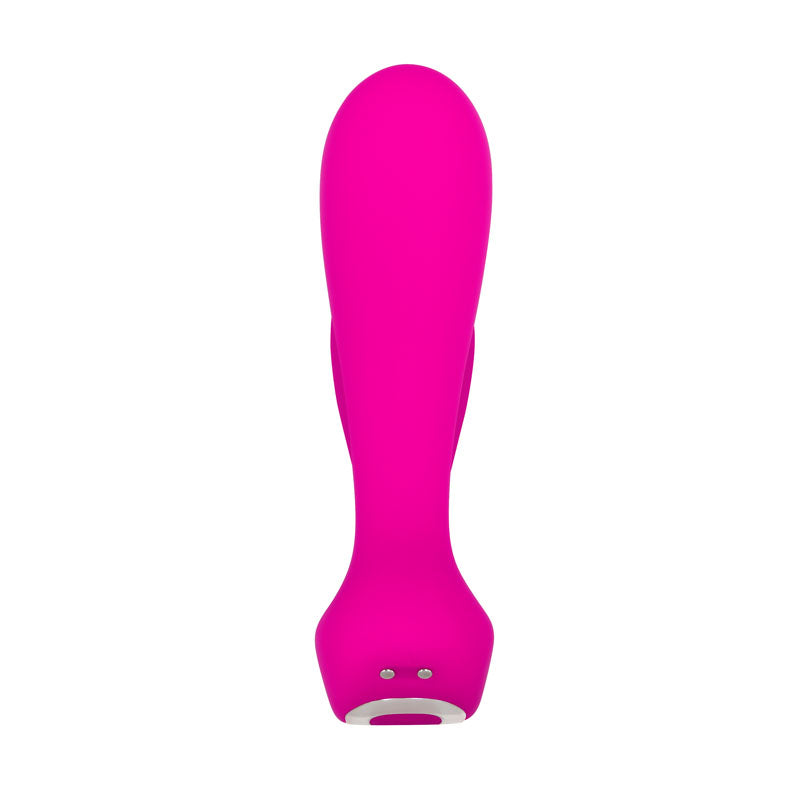 Adam & Eve Rechargeable Dual Entry Vibe - Pink USB Rechargeable Vibrator with Remote Control Adam & Eve