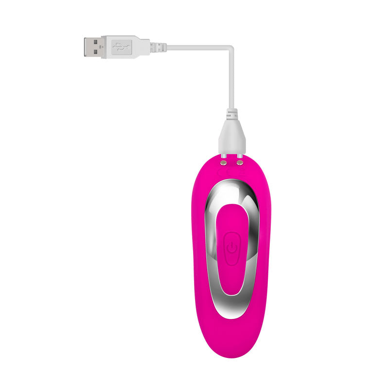 Adam & Eve Rechargeable Dual Entry Vibe - Pink USB Rechargeable Vibrator with Remote Control Adam & Eve