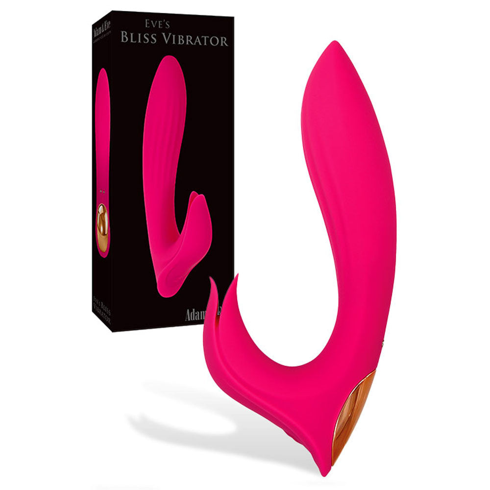 Adam & Eve EVES BLISS VIBRATOR - Pink 17.8 cm USB Rechargeable Rabbit Vibrator Adam & Eve
