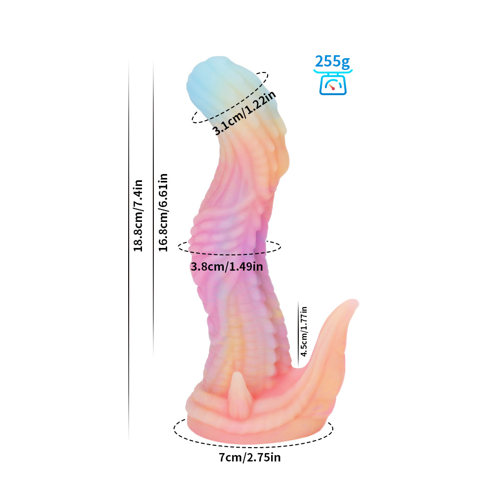 Scaled Fury Glow in Dark Small Dong by ClubX ClubX
