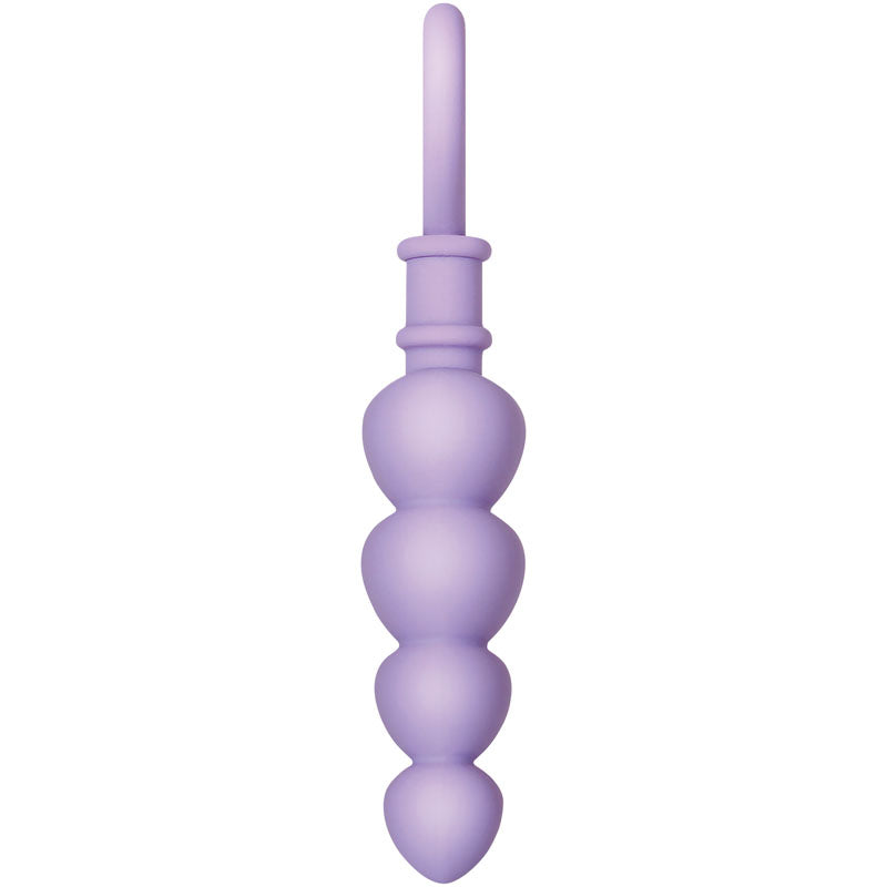 Evolved Sweet Treat - Purple 11.5 cm Beaded Butt Plug with Handle Evolved