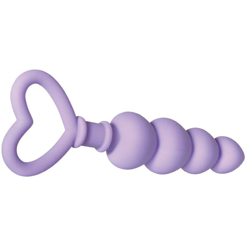 Evolved Sweet Treat - Purple 11.5 cm Beaded Butt Plug with Handle Evolved