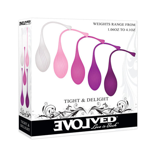 Evolved TIGHT & DELIGHT - Kegel Trainer Set - 5 Piece Kit Evolved