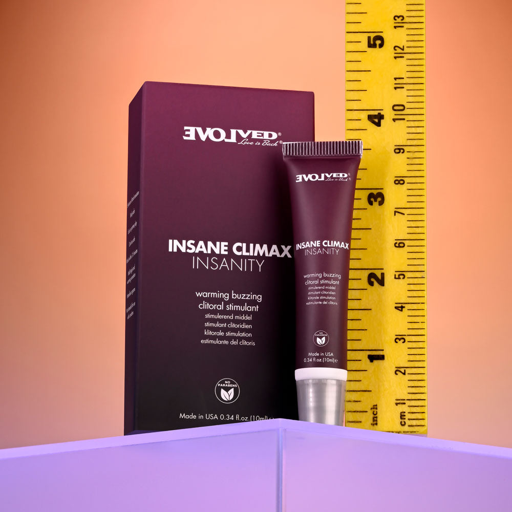 Evolved INSANE CLIMAX - INSANITY - Warming Buzzing Clitoral Stimulation Gel - 10 ml Evolved