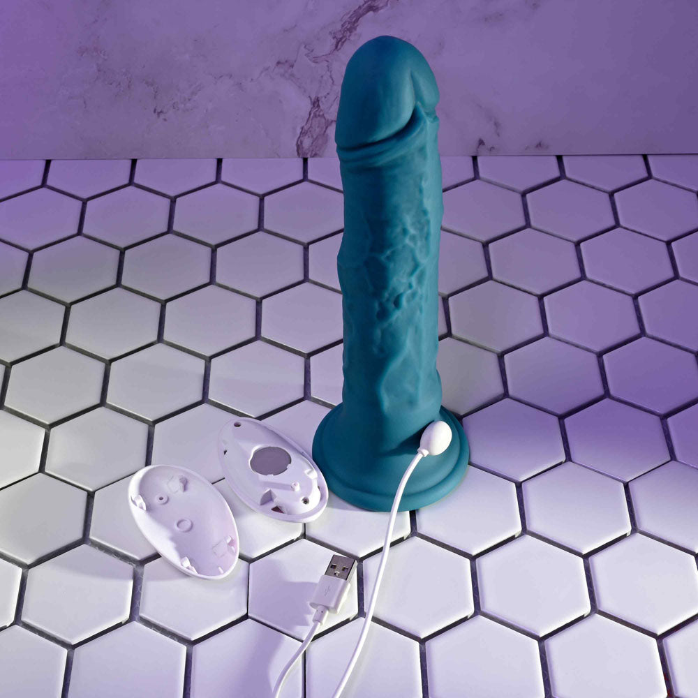 Evolved TSUNAMI - Blue 18.4 cm USB Rechargeable Vibrating Dong with Remote Control Evolved