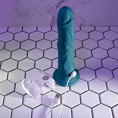 Evolved TSUNAMI - Blue 18.4 cm USB Rechargeable Vibrating Dong with Remote Control Evolved