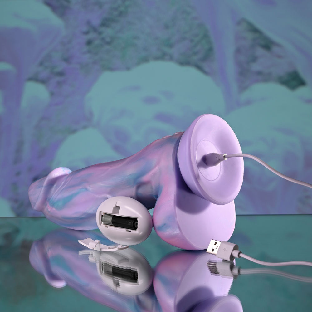 Evolved MYTHICAL - Multicoloured 22.6 cm USB Rechargeable Vibrating Fantasy Dildo with Remote Evolved