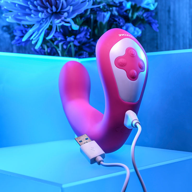 Evolved BUCK WILD - Pink USB Rechargeable Flicking Vibrator Evolved