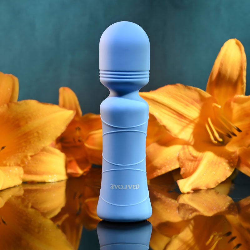 Evolved Out Of The Blue - Blue 10.5 cm USB Rechargeable Mini Massager Wand Evolved