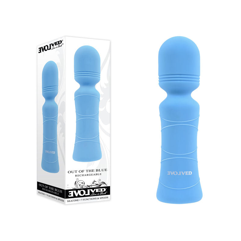 Evolved Out Of The Blue - Blue 10.5 cm USB Rechargeable Mini Massager Wand Evolved