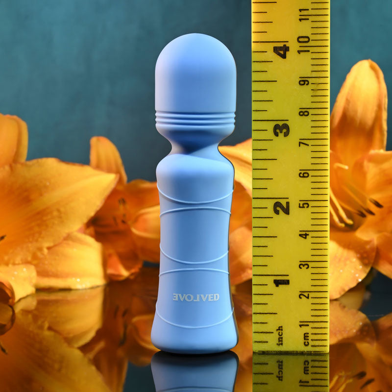 Evolved Out Of The Blue - Blue 10.5 cm USB Rechargeable Mini Massager Wand Evolved