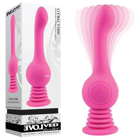 Evolved GYRO VIBE - Pink 24.8 cm USB Rechargeable Super Vibrator Pink / 60 - Club X