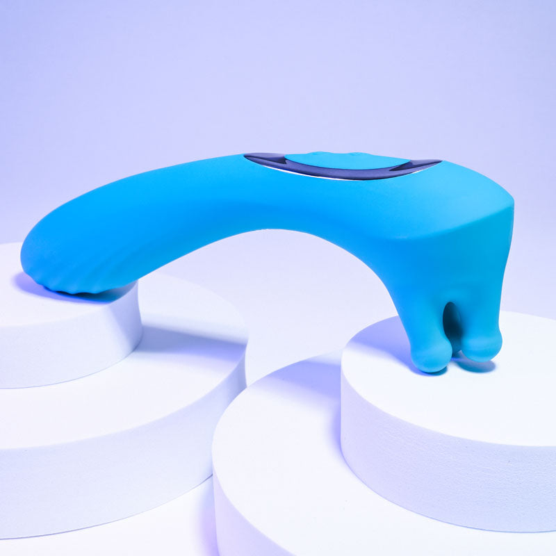 Evolved HEADS OR TAILS - Blue 19.3 cm USB Rechargeable Dual Ended Massager Evolved
