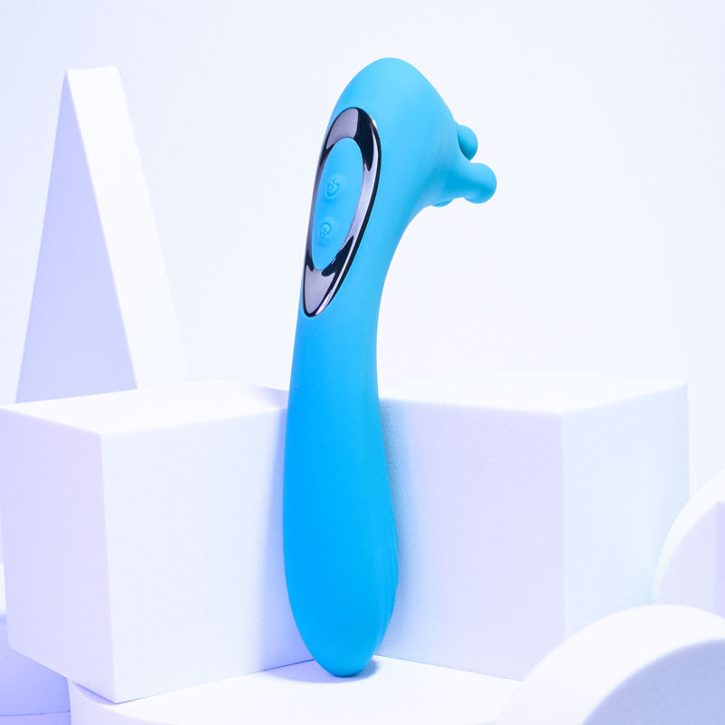 Evolved HEADS OR TAILS - Blue 19.3 cm USB Rechargeable Dual Ended Massager Evolved