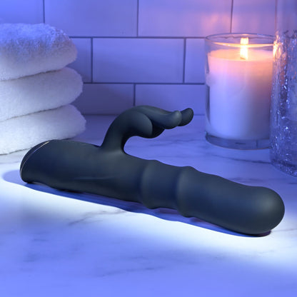 Evolved RINGMASTER - Black 23.1 cm USB Rechargeable Rabbit Vibrator Evolved