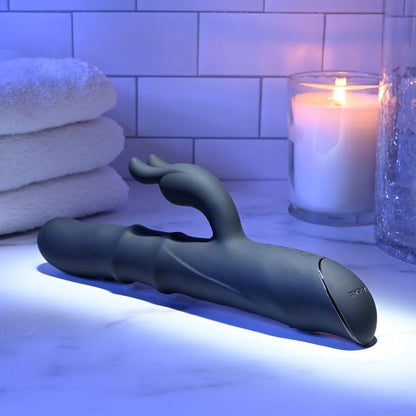 Evolved RINGMASTER - Black 23.1 cm USB Rechargeable Rabbit Vibrator Evolved