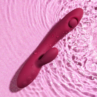 Evolved JAMMIN' G - Burgundy 20.1 cm USB Rechargeable Rabbit Vibrator Evolved