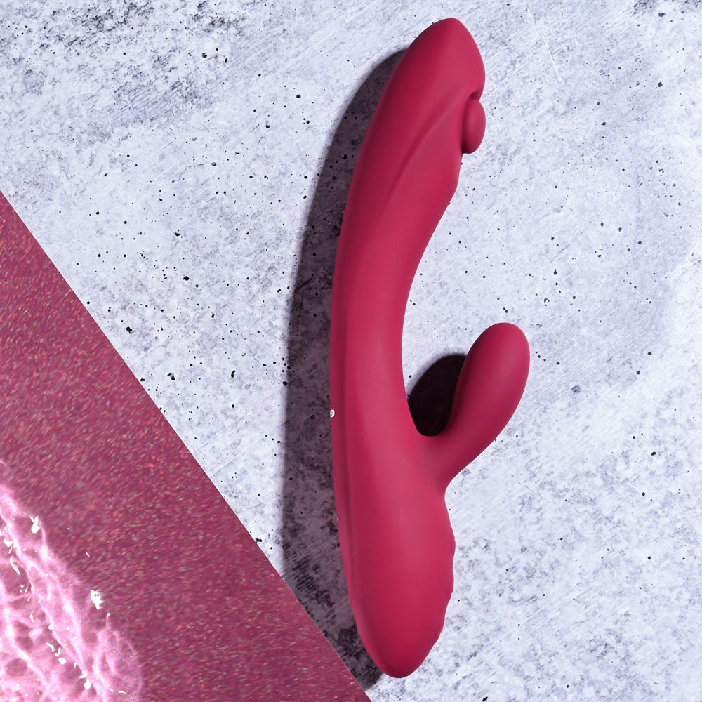 Evolved JAMMIN' G - Burgundy 20.1 cm USB Rechargeable Rabbit Vibrator Evolved