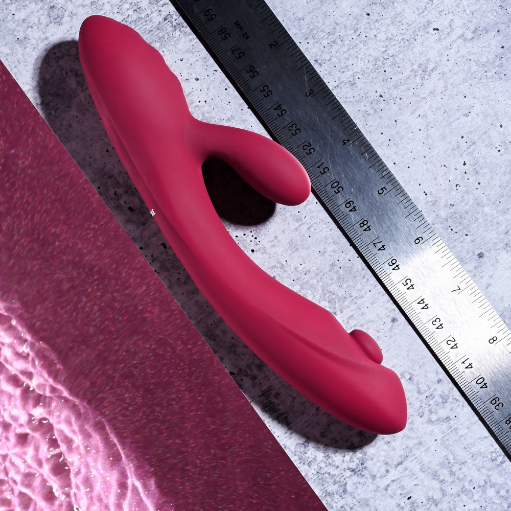 Evolved JAMMIN' G - Burgundy 20.1 cm USB Rechargeable Rabbit Vibrator Evolved