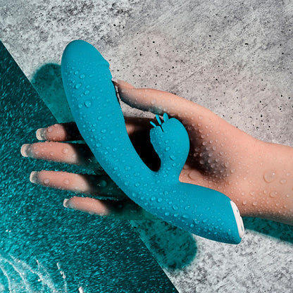 Evolved FIERCE FLICKER - Blue 19.5 cm USB Rechargeable Rabbit Flicker Vibrator Evolved