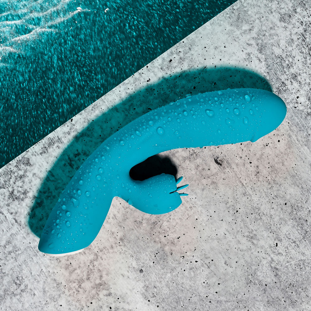 Evolved FIERCE FLICKER - Blue 19.5 cm USB Rechargeable Rabbit Flicker Vibrator Evolved