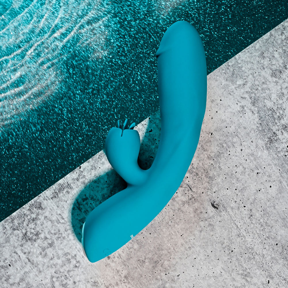Evolved FIERCE FLICKER - Blue 19.5 cm USB Rechargeable Rabbit Flicker Vibrator Evolved