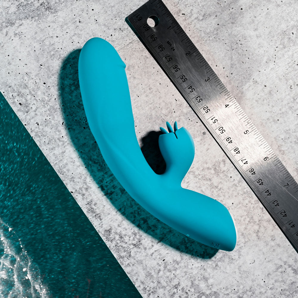 Evolved FIERCE FLICKER - Blue 19.5 cm USB Rechargeable Rabbit Flicker Vibrator Evolved