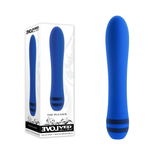 Evolved THE PLEASER - Blue 16.5 cm USB Rechargeable Vibrator Blue - Club X