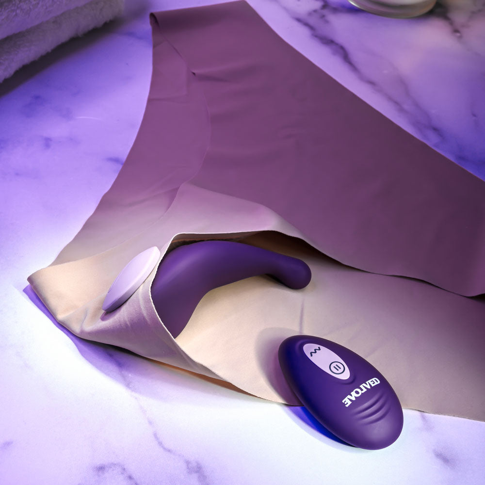 Evolved PANTY PARTY - Purple USB Rechargeable Panty Vibrator with Remote Control Evolved