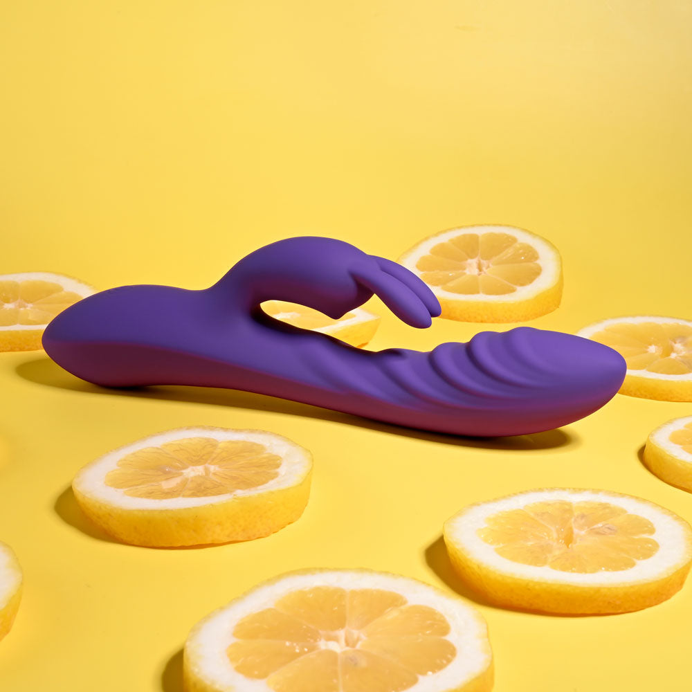 Evolved WAVY RABBIT - Purple 20.6 cm USB Rechargeable Rabbit Vibrator Evolved