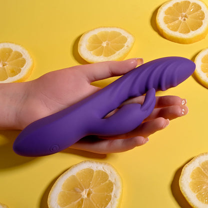 Evolved WAVY RABBIT - Purple 20.6 cm USB Rechargeable Rabbit Vibrator Evolved