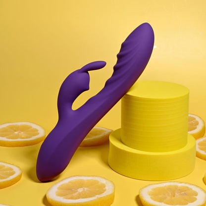 Evolved WAVY RABBIT - Purple 20.6 cm USB Rechargeable Rabbit Vibrator Evolved