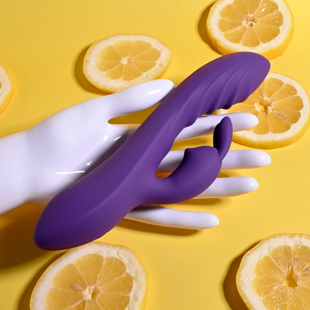 Evolved WAVY RABBIT - Purple 20.6 cm USB Rechargeable Rabbit Vibrator Evolved