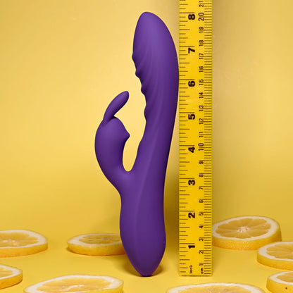 Evolved WAVY RABBIT - Purple 20.6 cm USB Rechargeable Rabbit Vibrator Evolved