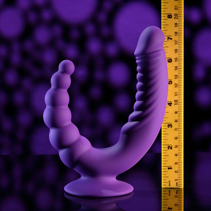 Evolved THE RIDER - Purple USB Rechargeable Double Ended Vibrator with Wireless Remote Evolved