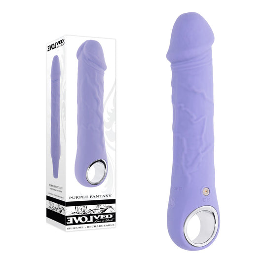 Evolved PURPLE FANTASY - Purple 18.4 cm USB Rechargeable Vibrator Purple - Club X