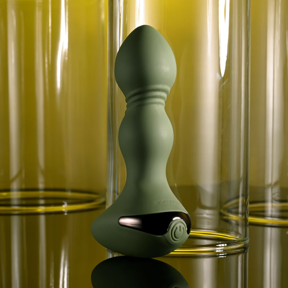 Evolved LIEUTENANT - Green 12.2 cm USB Rechargeable Vibrating Butt Plug Evolved