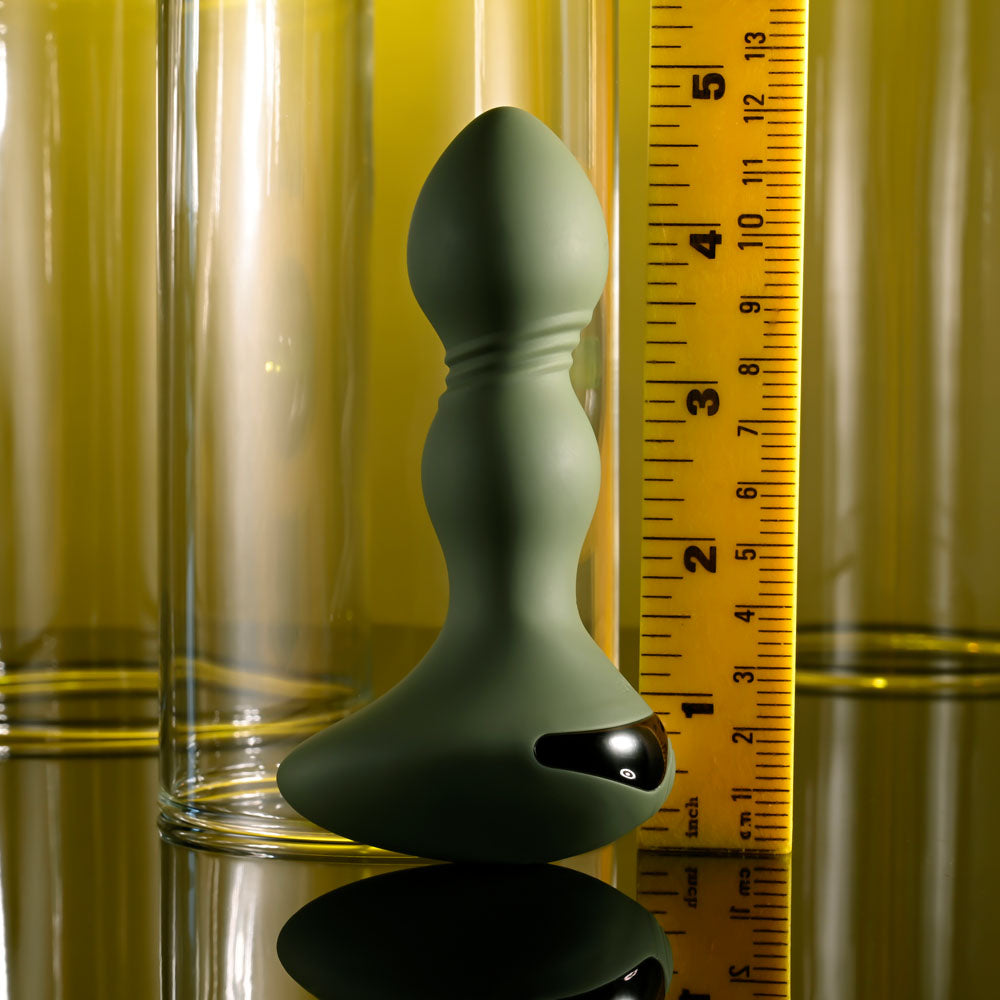 Evolved LIEUTENANT - Green 12.2 cm USB Rechargeable Vibrating Butt Plug Evolved