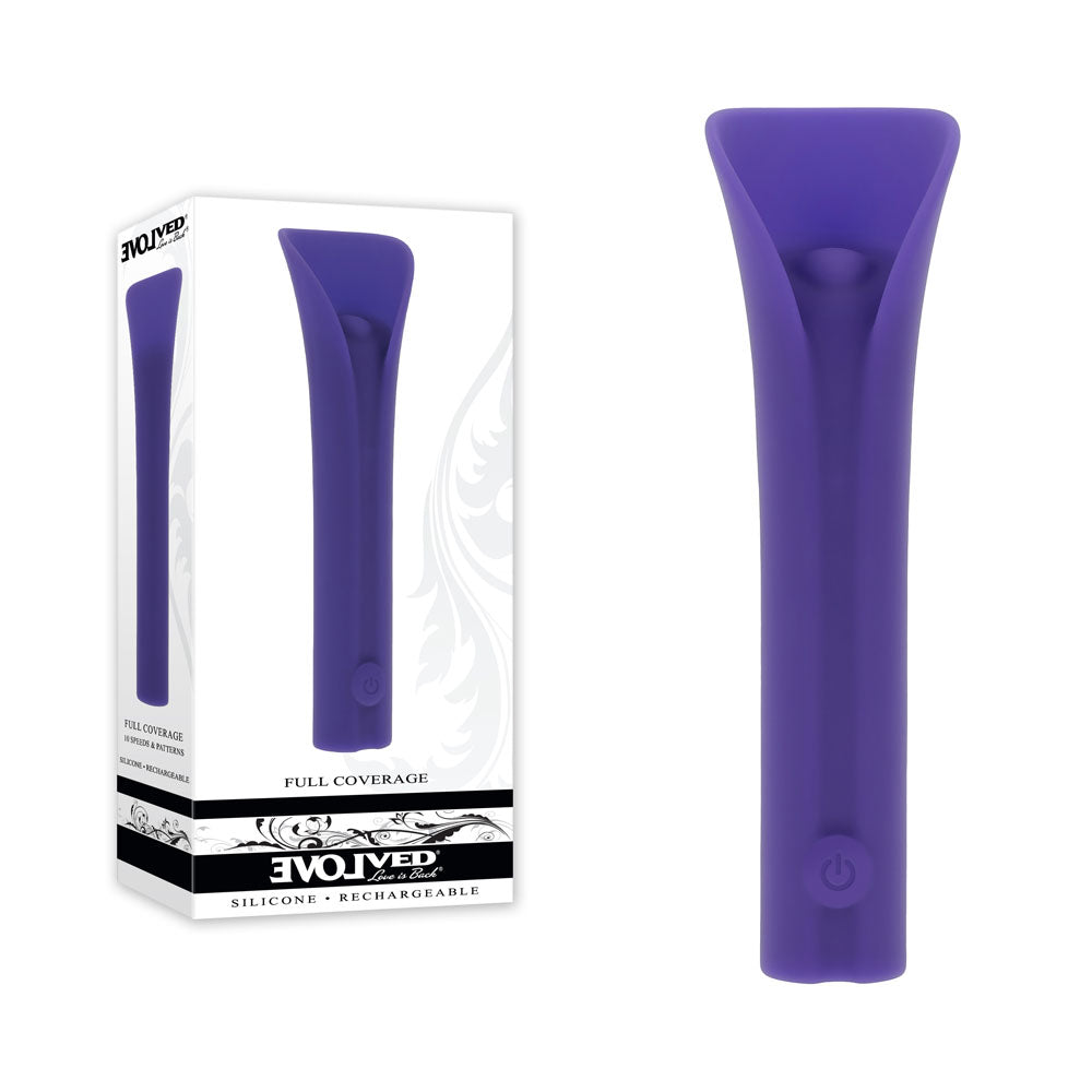 Evolved FULL COVERAGE - Purple 11.9 cm USB Rechargeable Bullet Evolved