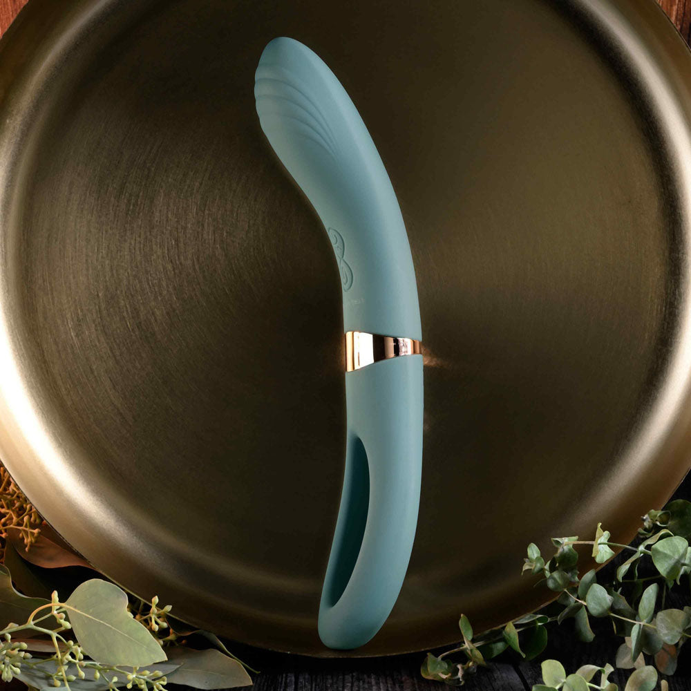 Evolved CHICK FLICK - Olive Green 24 cm USB Rechargeable Vibrator with Flicking Tip Evolved