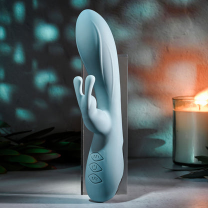 Evolved BOSS BUNNY - Baby Blue 20.1 cm USB Rechargeable Rabbit Vibrator Evolved