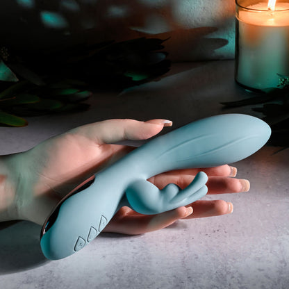 Evolved BOSS BUNNY - Baby Blue 20.1 cm USB Rechargeable Rabbit Vibrator Evolved