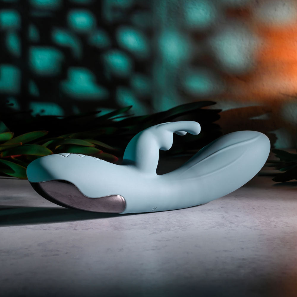 Evolved BOSS BUNNY - Baby Blue 20.1 cm USB Rechargeable Rabbit Vibrator Evolved