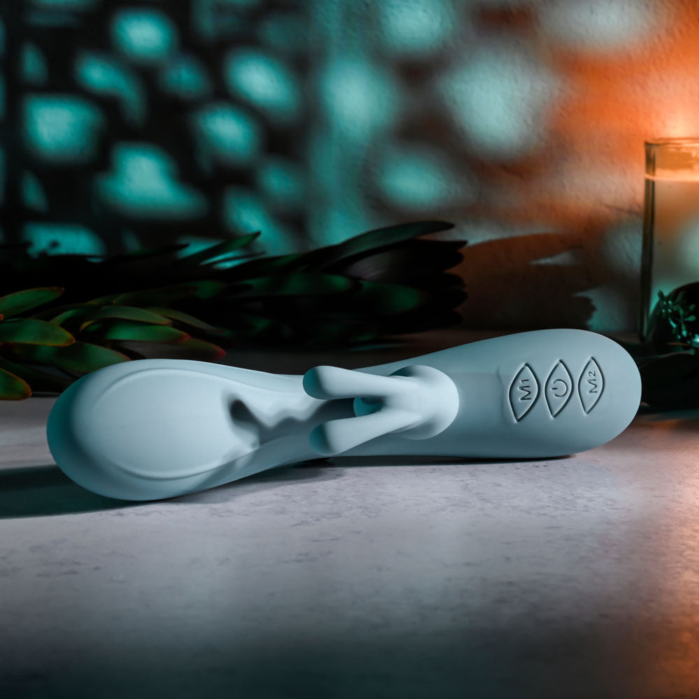 Evolved BOSS BUNNY - Baby Blue 20.1 cm USB Rechargeable Rabbit Vibrator Evolved