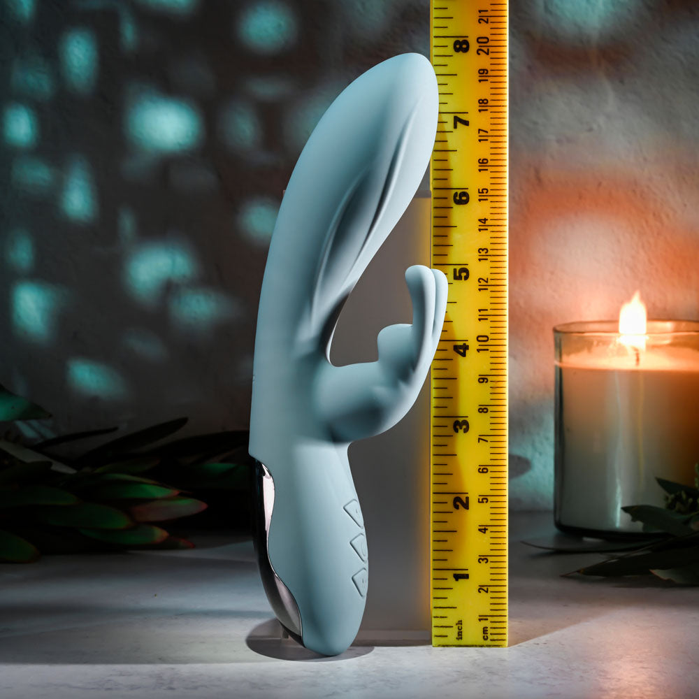 Evolved BOSS BUNNY - Baby Blue 20.1 cm USB Rechargeable Rabbit Vibrator Evolved