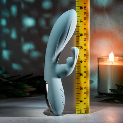 Evolved BOSS BUNNY - Baby Blue 20.1 cm USB Rechargeable Rabbit Vibrator Evolved