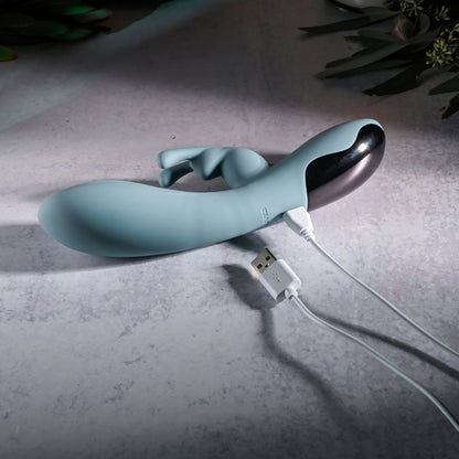 Evolved BOSS BUNNY - Baby Blue 20.1 cm USB Rechargeable Rabbit Vibrator Evolved
