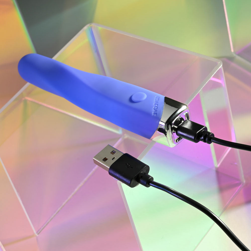 Evolved TWISTED TEMPTATION - Blue 12 cm USB Rechargeable Bullet Evolved