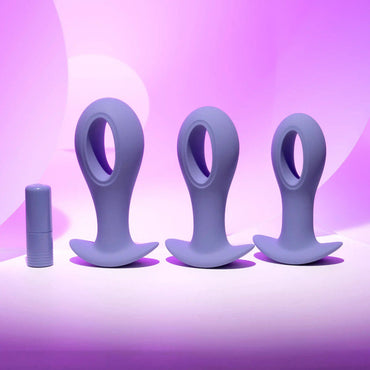 Evolved HOLE PUNCH PLUG SET - Purple Butt Plugs with Interchangeable Bullet - Set of 3 Sizes Evolved